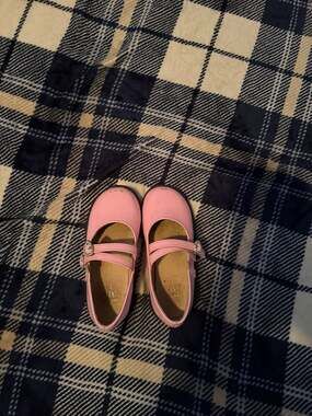 Olivia Miller Girl's Lovely Nite Pink Mary Jane Flats with Rhinestone Buckle